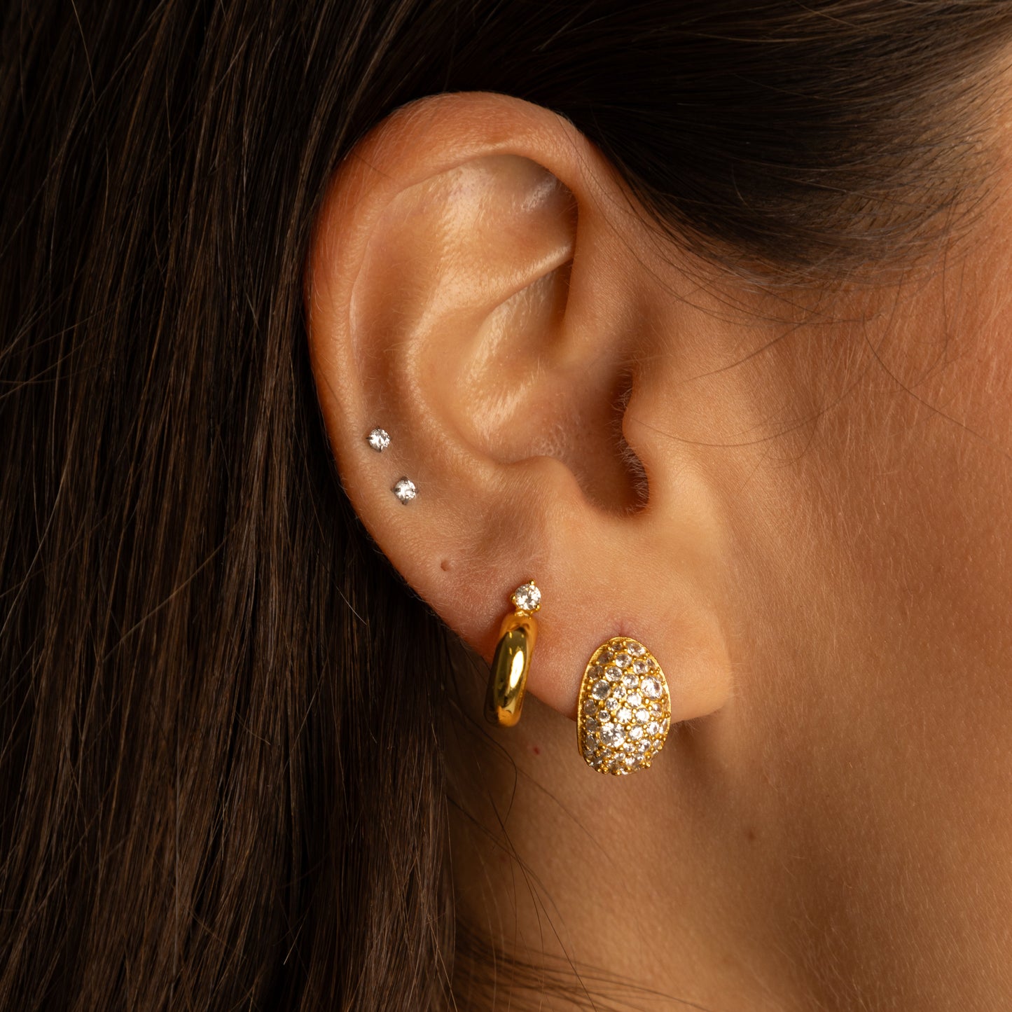 Pave Chunky Hook Earring