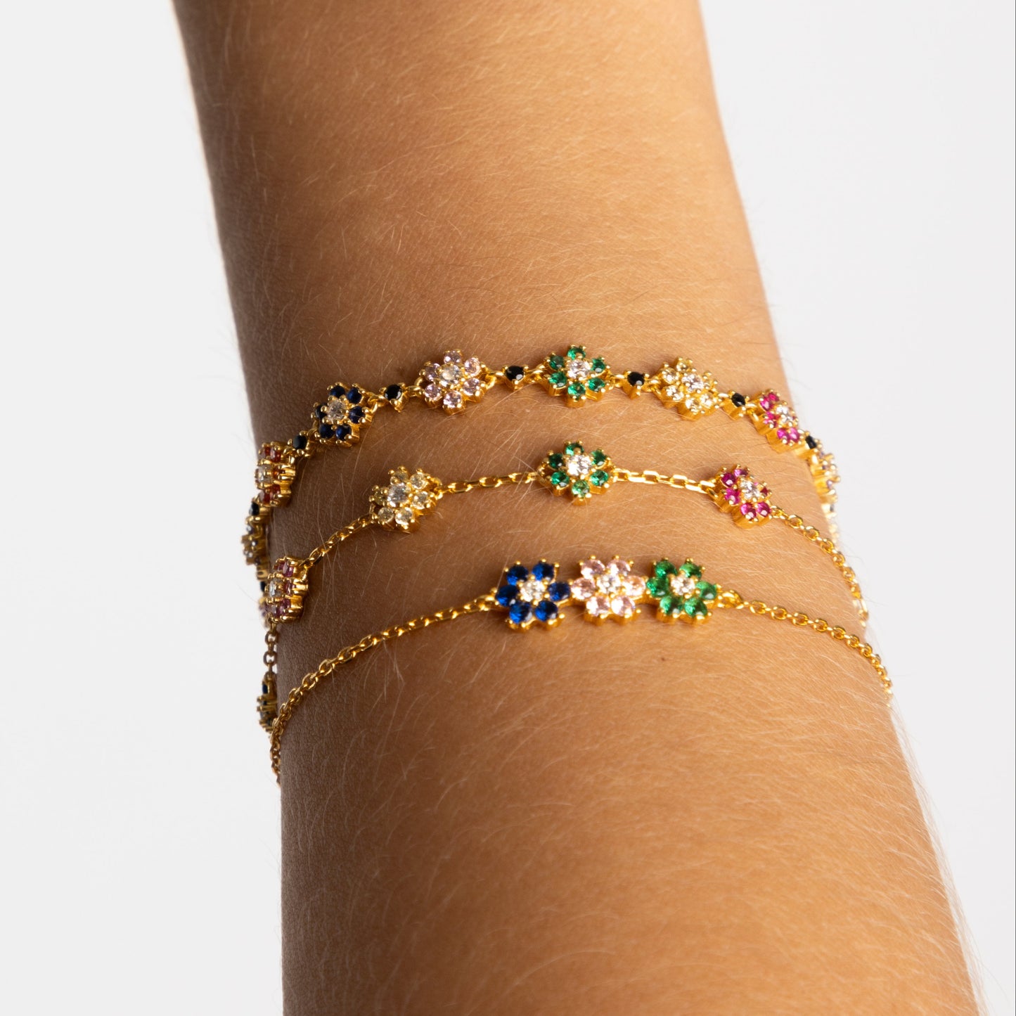 Flowers Charm Bracelet