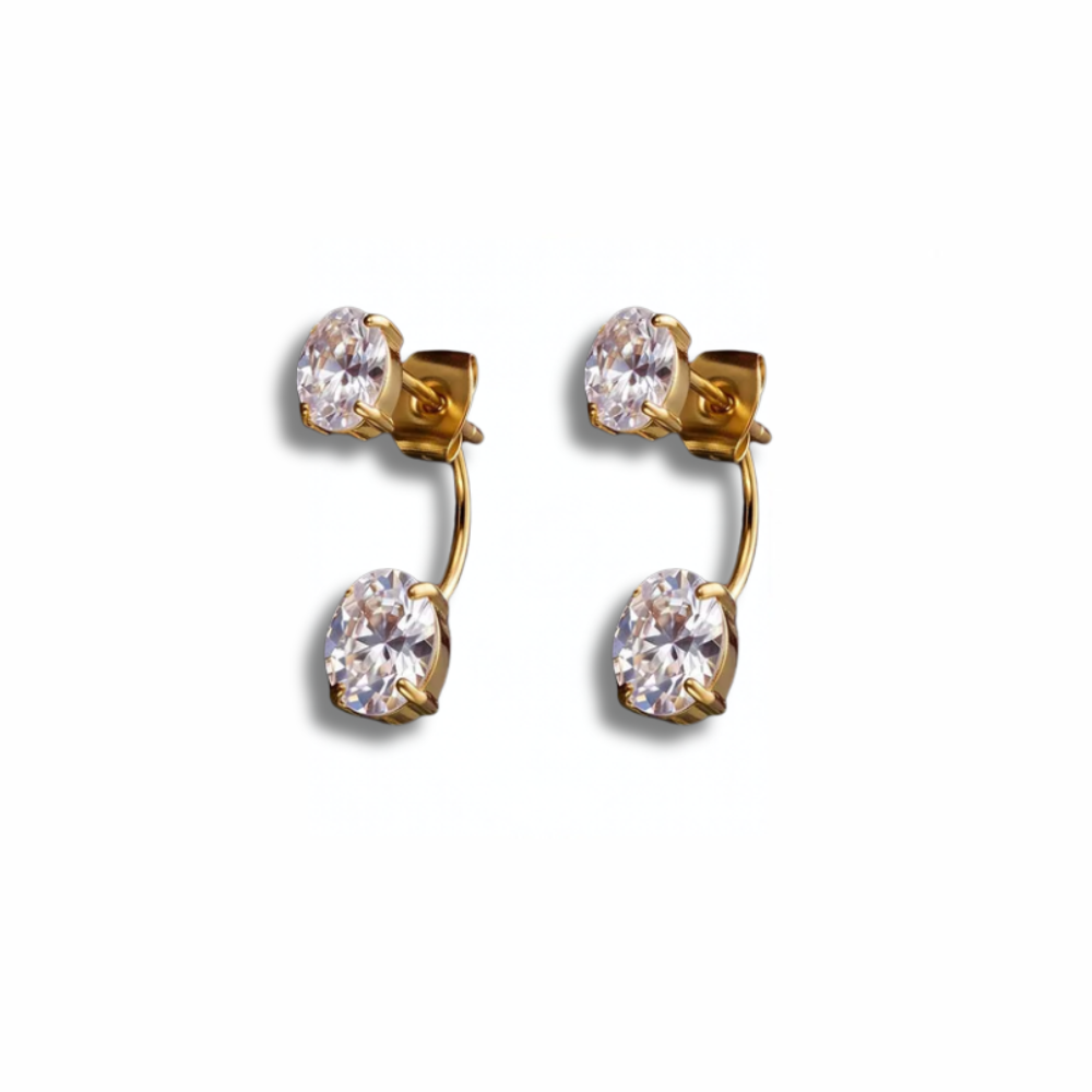 Oval Jacket Earring
