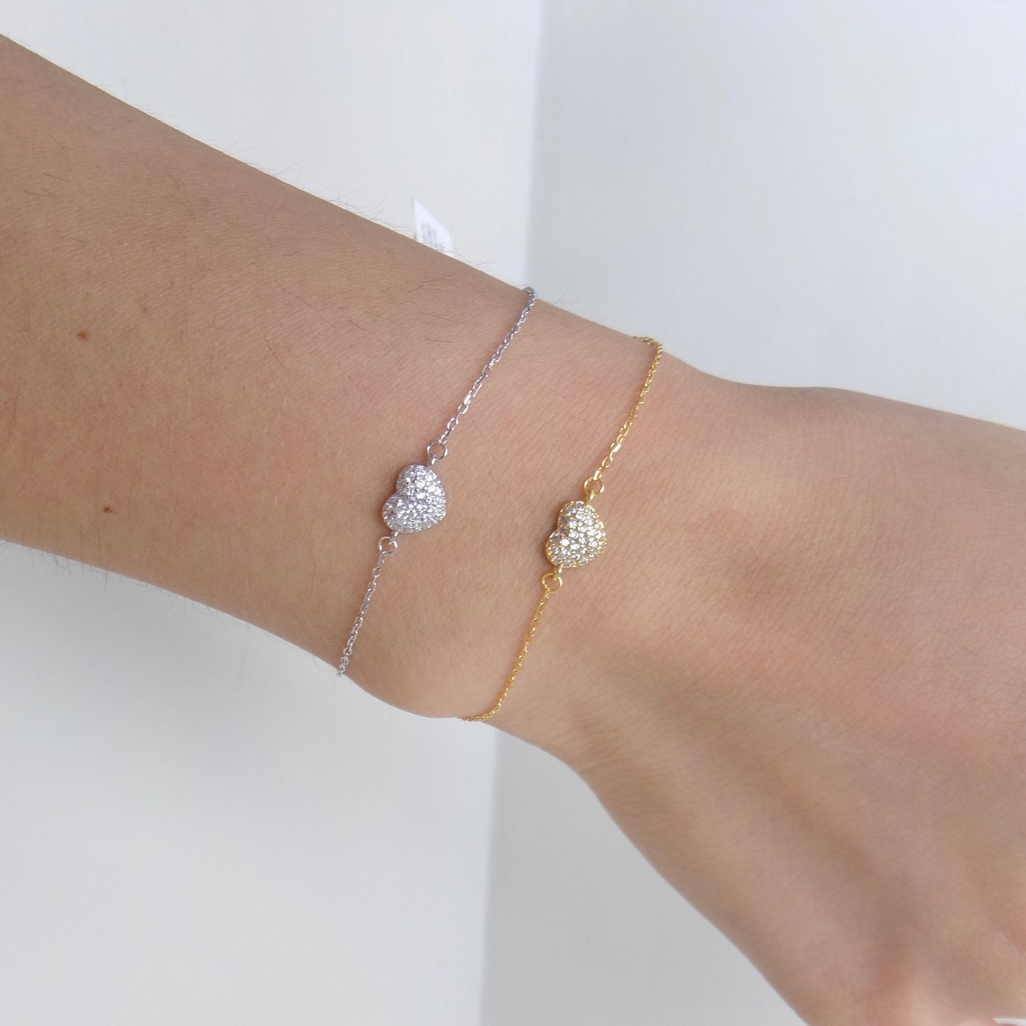 Pavé Mini Heart Bracelet