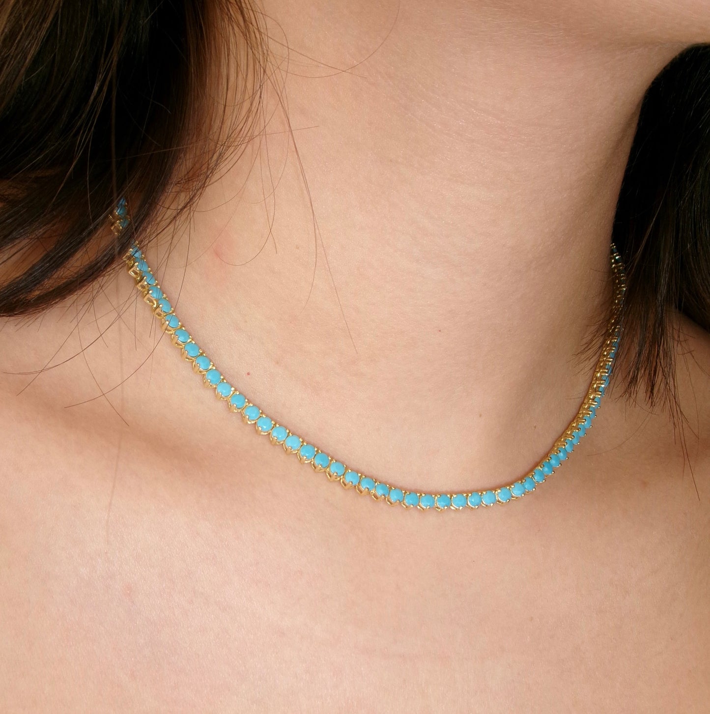 Turquoise Tennis Necklace