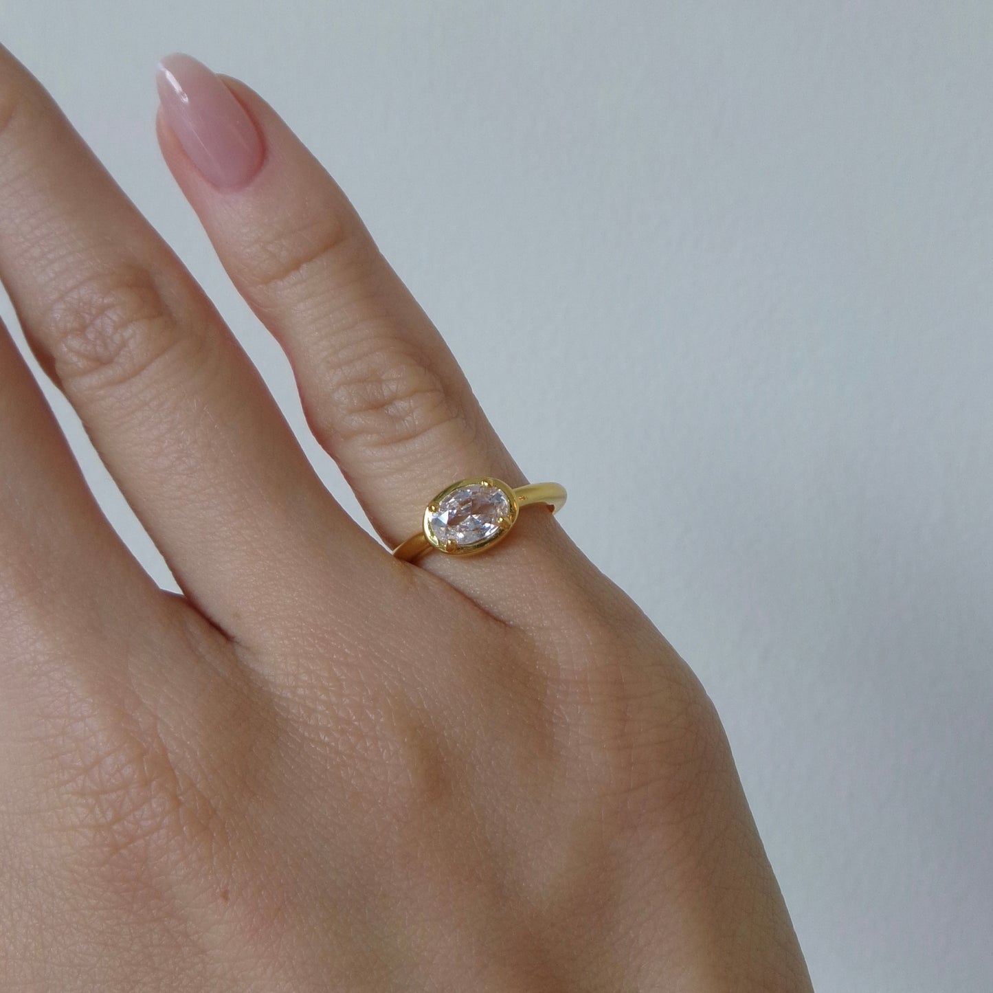 Pinky Oval Ring