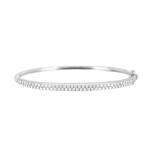 Pavé Silver Bangle