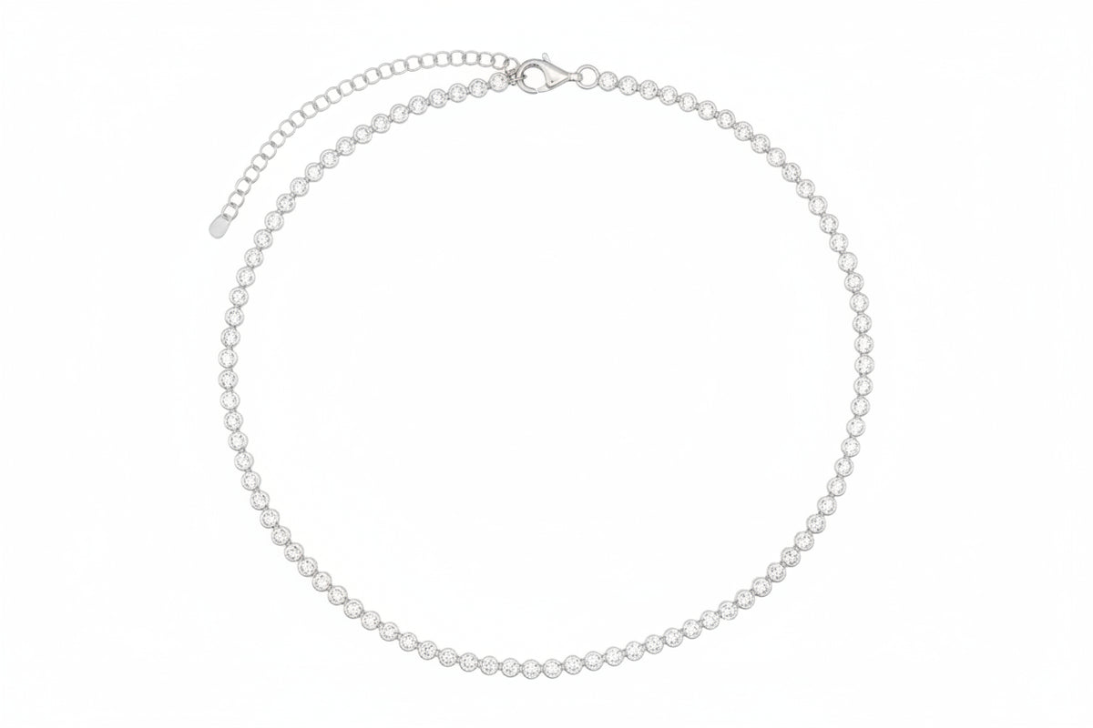 Bezel Tennis Necklace