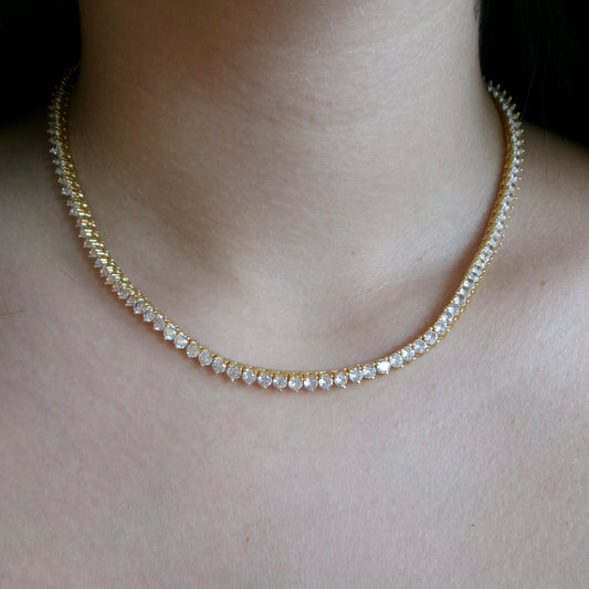 Tennis Necklace Gold