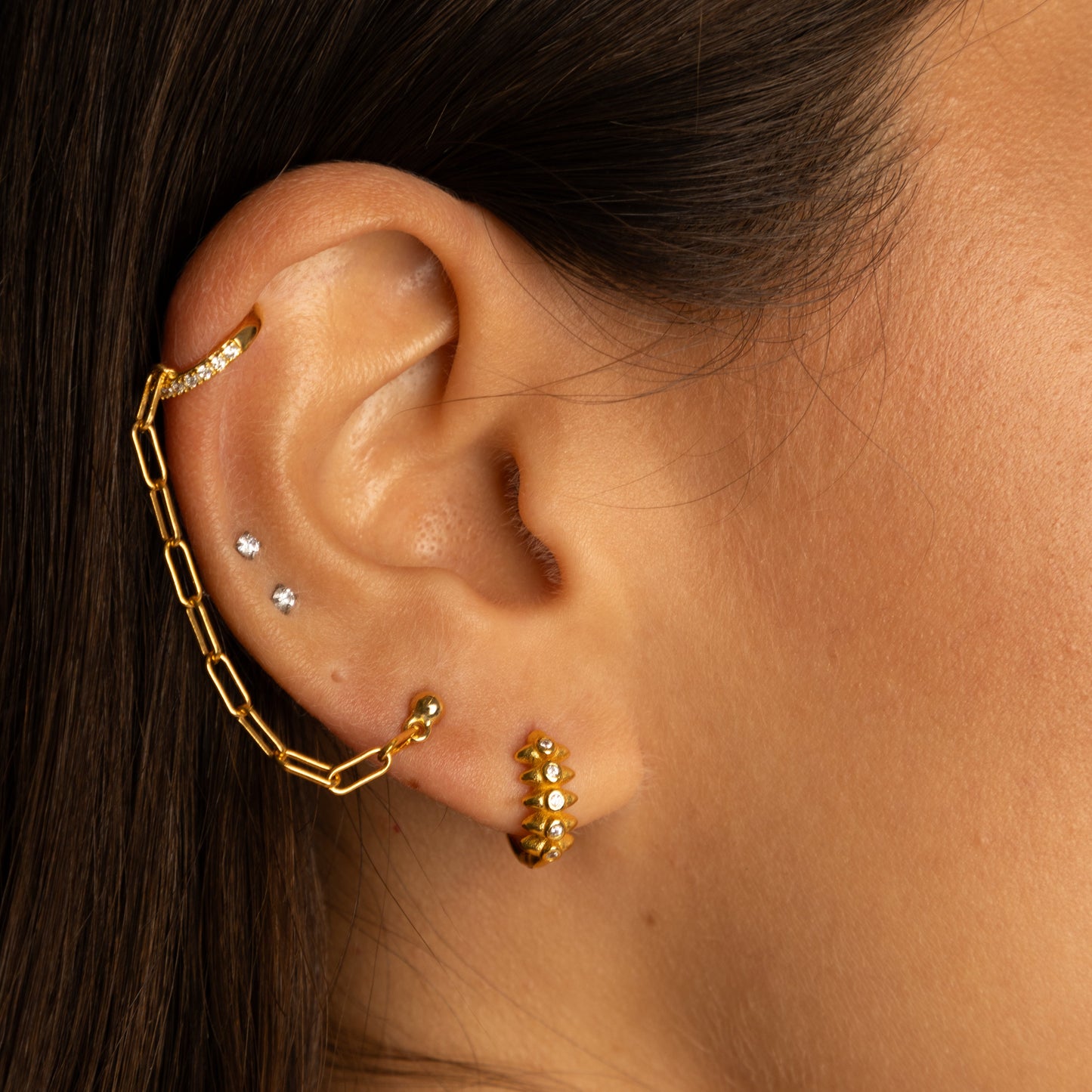 Stone Evil Eye Huggies