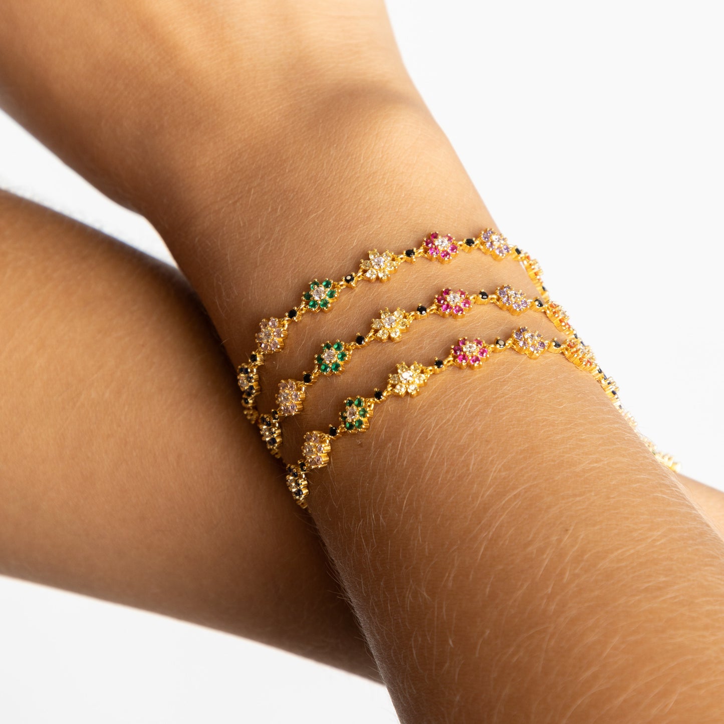 Rainbow Flowers Bracelet