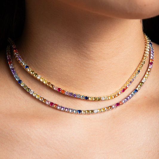Tennis Rainbow Necklace