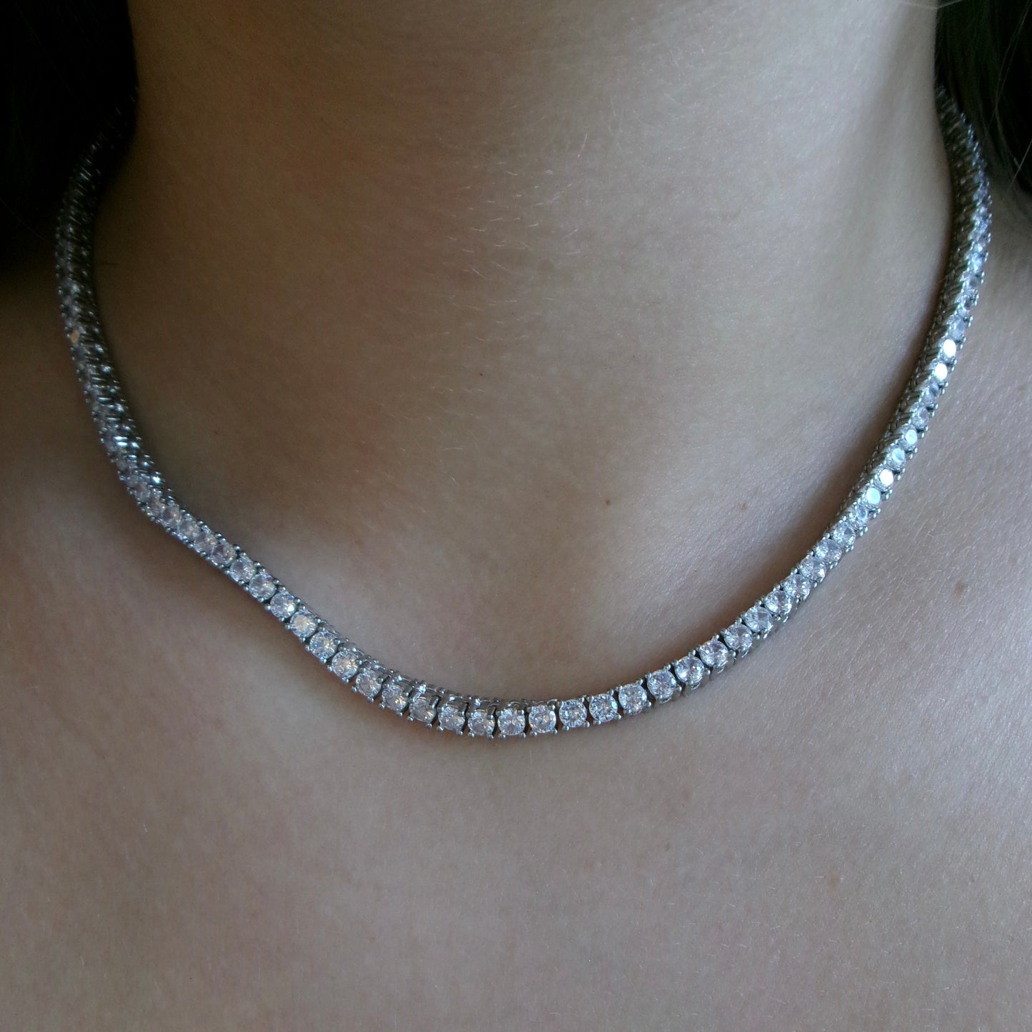 Tennis Necklace Silver