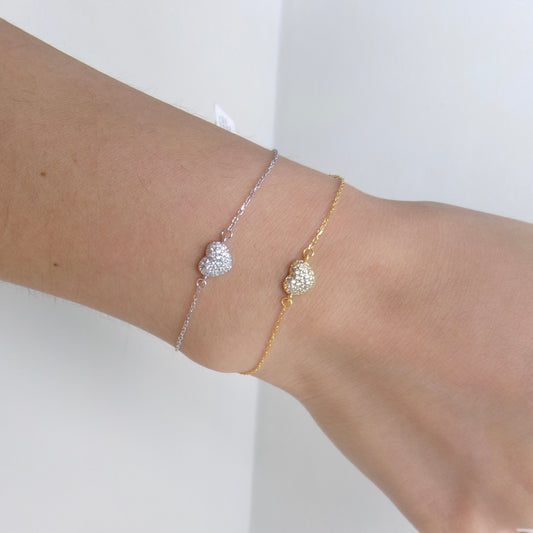 Pavé Mini Heart Bracelet
