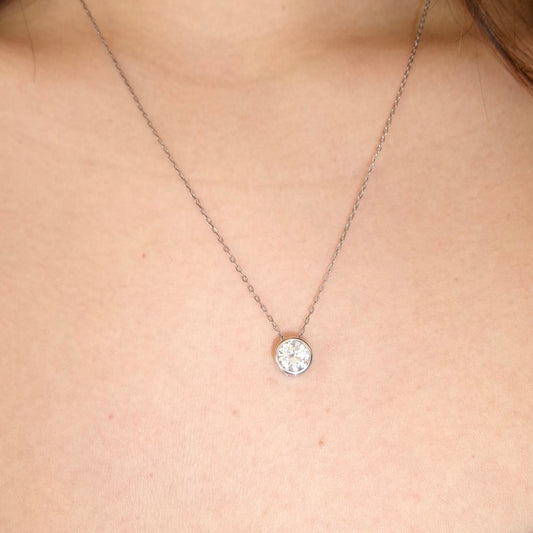 Bezel Solitaire Necklace