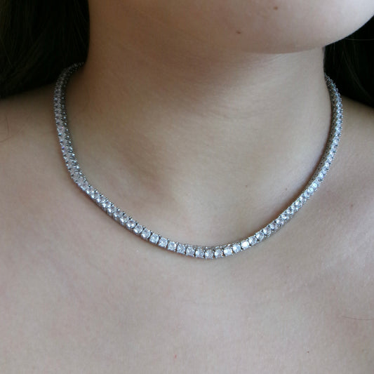Tennis Necklace Silver