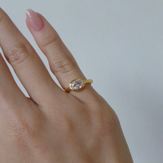 Pinky Oval Ring