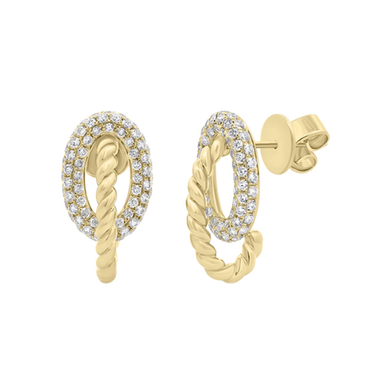 Twisted Oval Earring