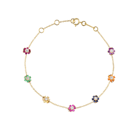 Flowers Charm Bracelet