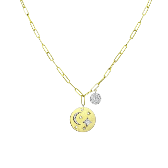 Moon Star Pendant Necklace