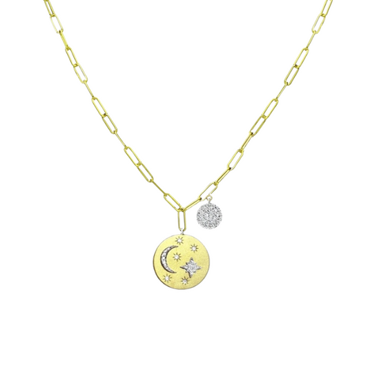 Moon Star Pendant Necklace