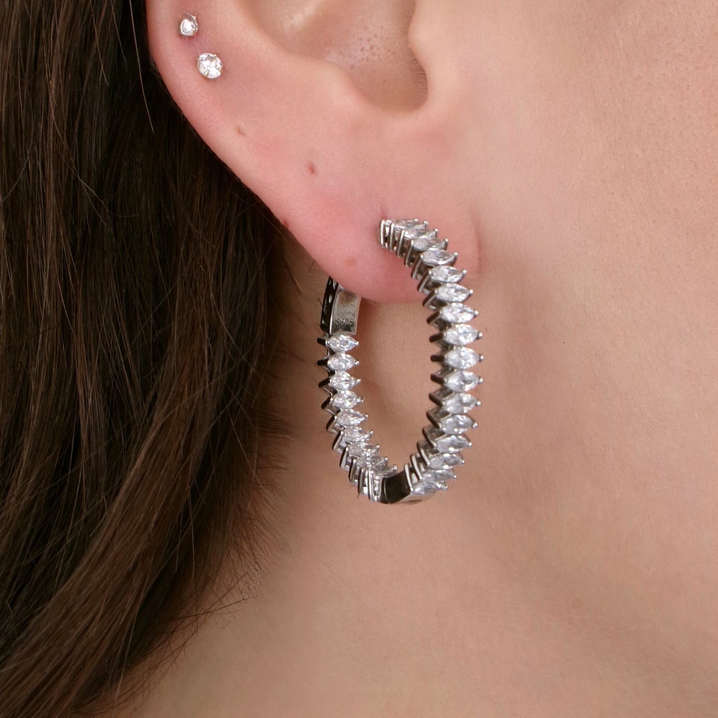 Marquise White Hoops