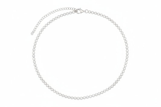 Bezel Tennis Necklace